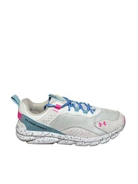 Under Armour White & Light Blue Mesh Sneaker with Pink Accents women’s size 10